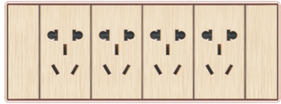 T12-008 四位五孔插座