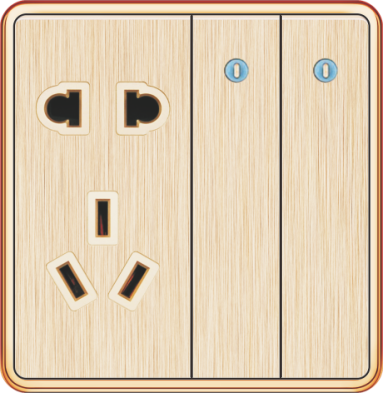 T5-011 二开带二三极插座