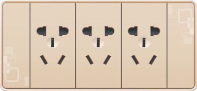 T14-007 三位五孔插座
